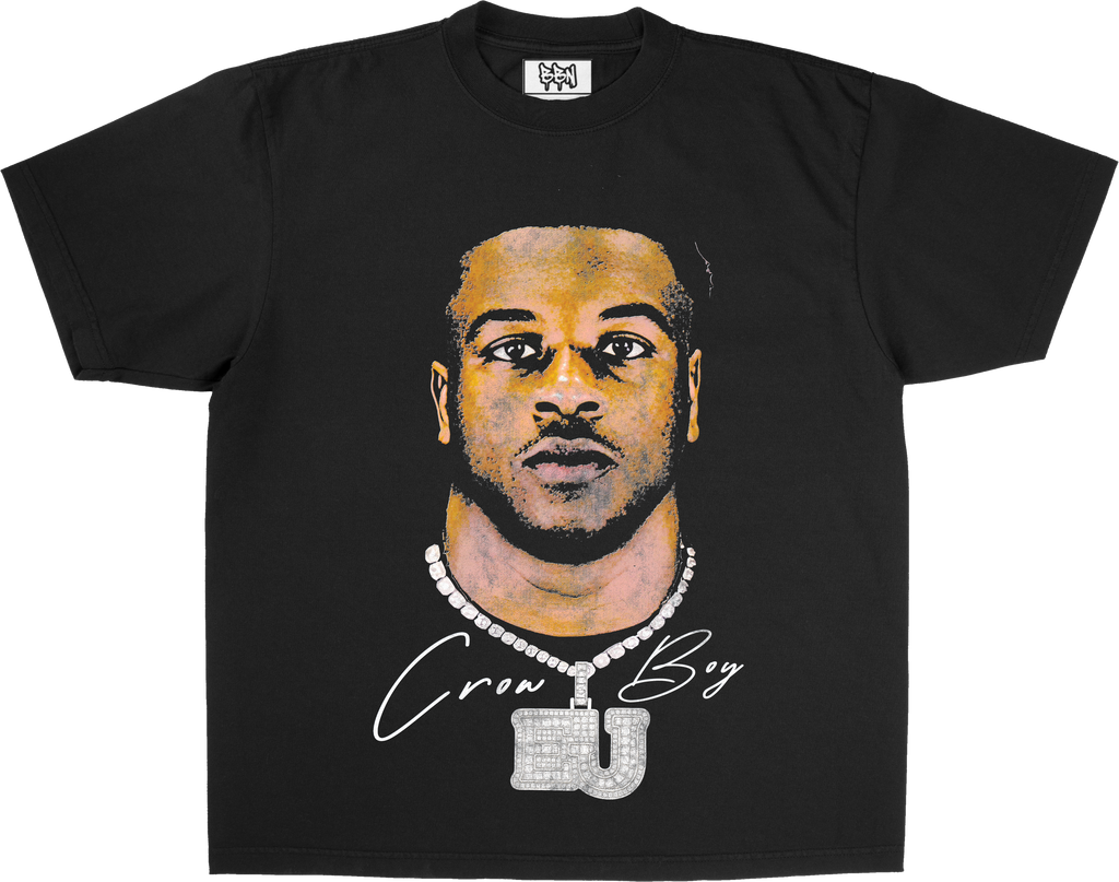 Streetwear Crow Boy Tee - Black