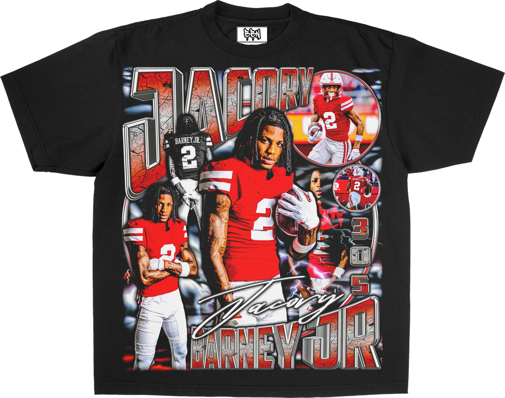 Jacory Barney Jr Streetwear Graphic Tee - Black