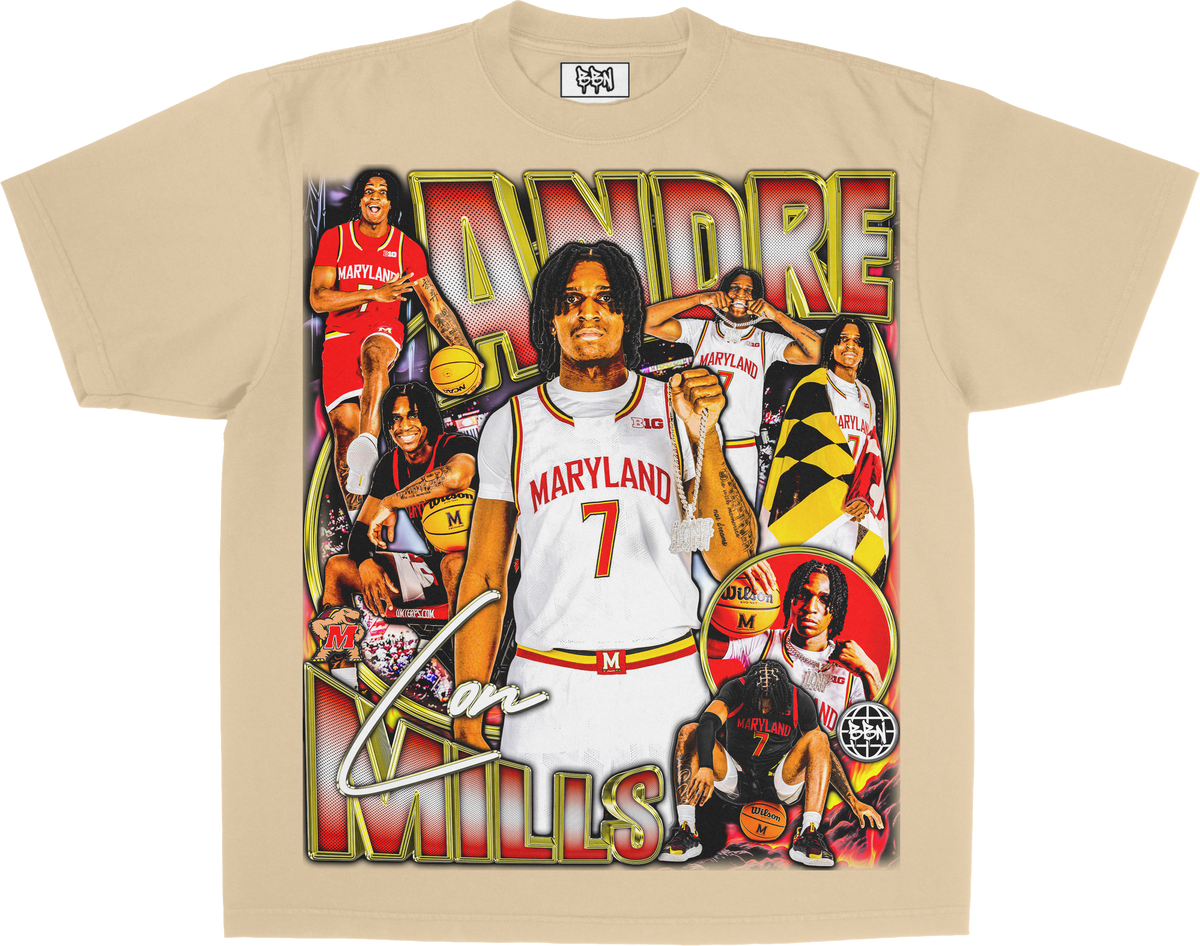 Andre Mills Streetwear Graphic Tee - Cream