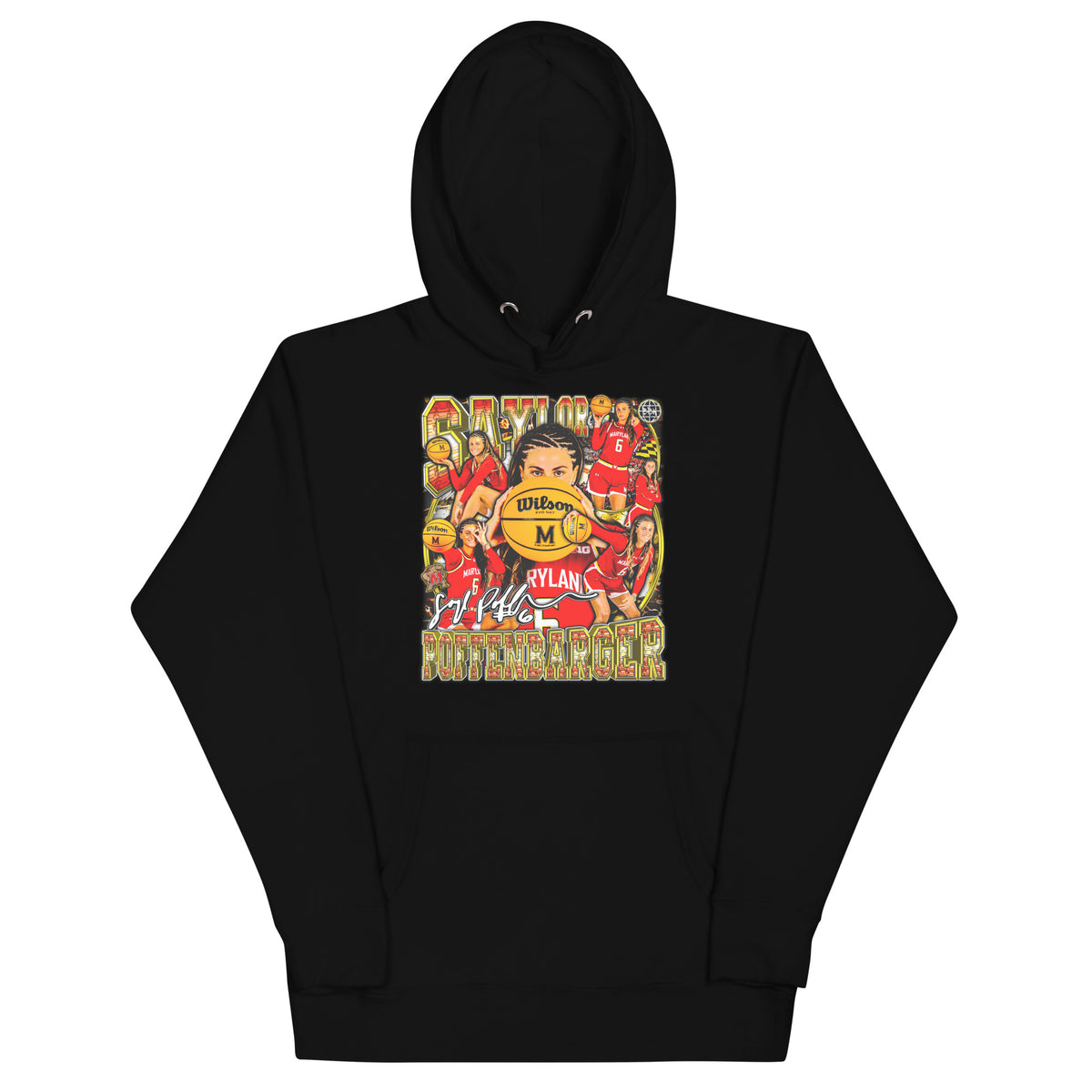 Saylor Poffenbarger 25-26 Standard Hoodie - Black - Product mockup