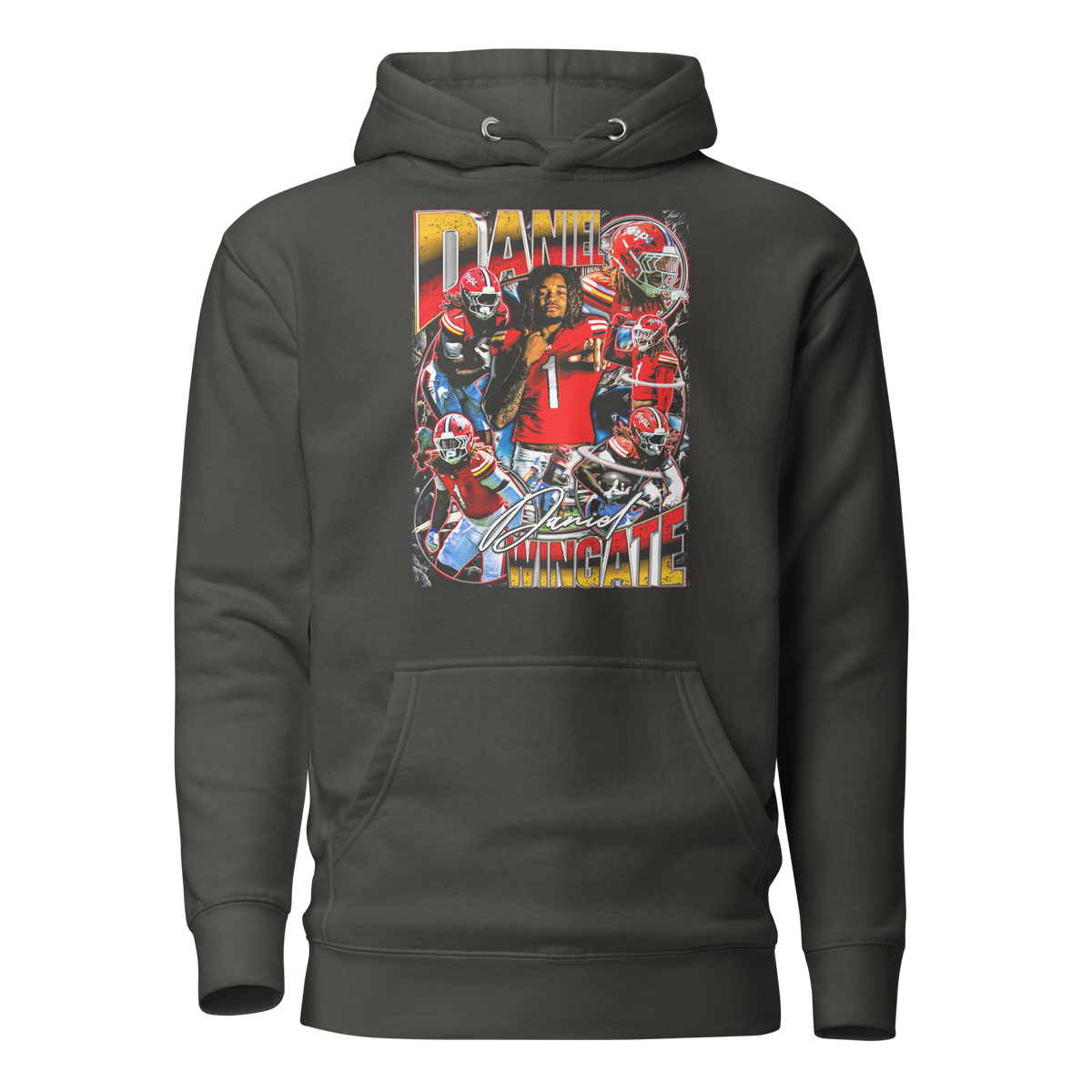 Daniel Wingate Graphic Standard Hoodie - Vintage Black - Product mockup