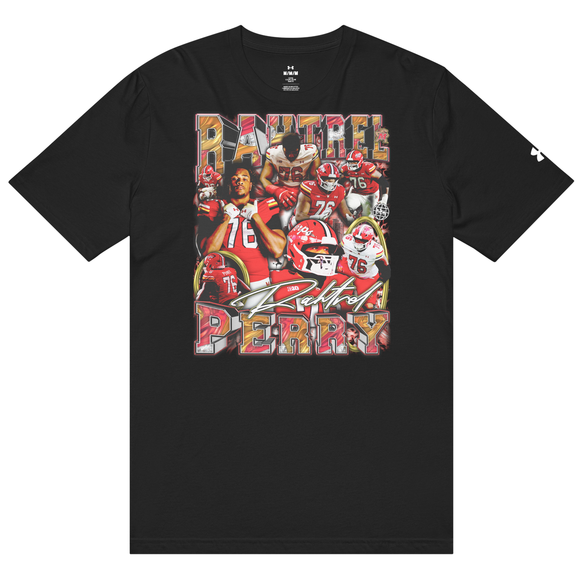Rahtrel Perry X Under ArmourⓇ 01 Athletic Tee - Black - Product mockup