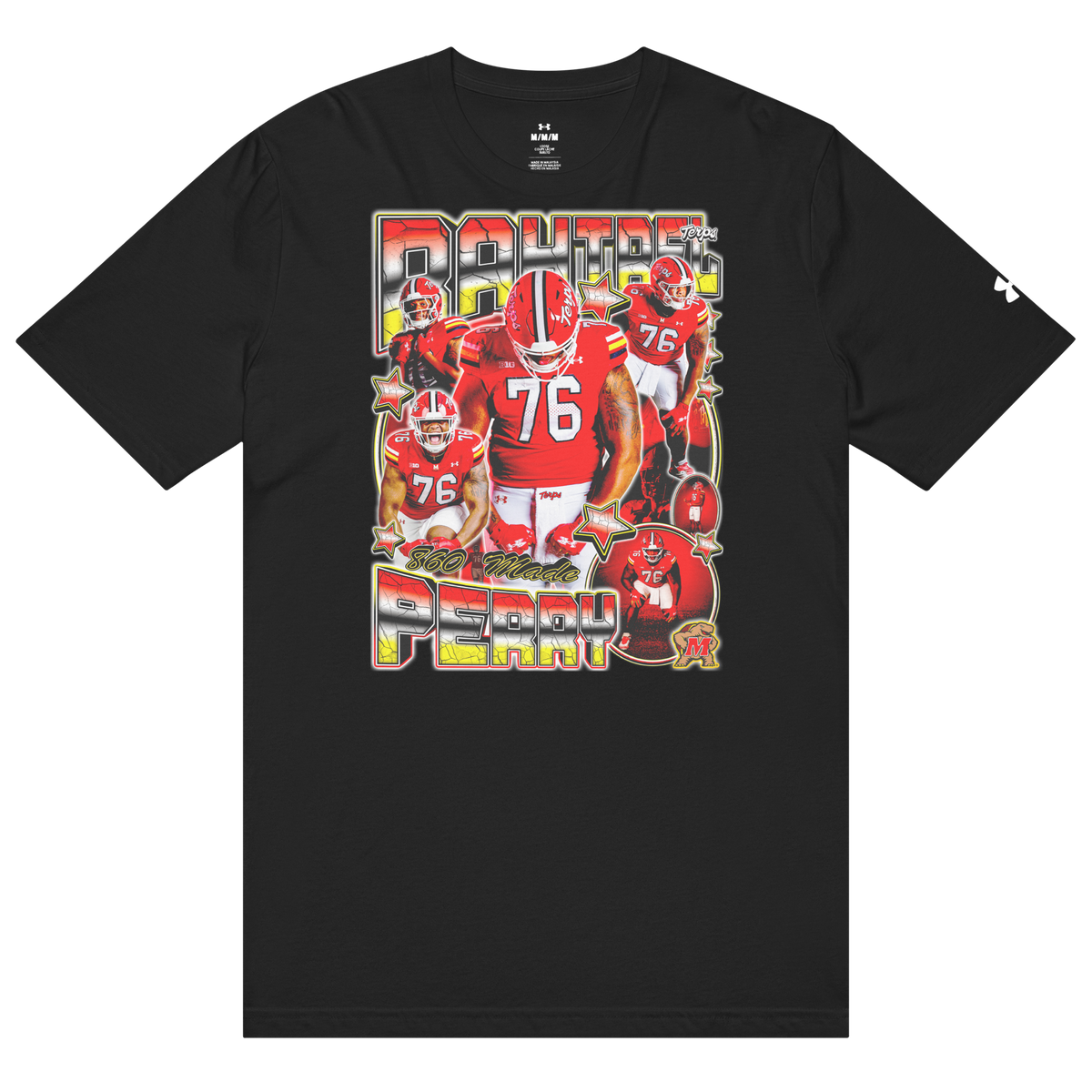 Rahtrel Perry X Under ArmourⓇ 02 Athletic Tee - Black - Product mockup
