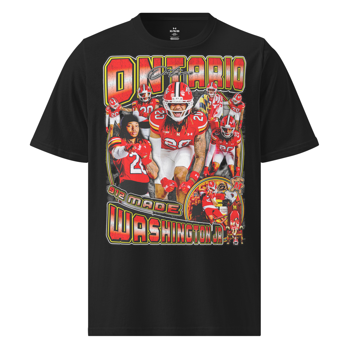 Ontario Washington Jr X Under ArmourⓇ Athletic Tee - Black - Product mockup