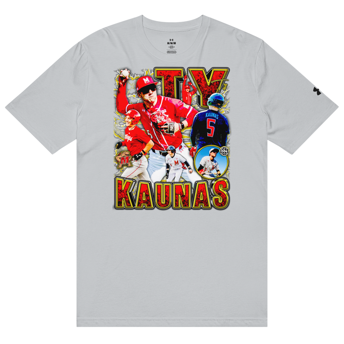 Under ArmourⓇ X Ty Kaunas Athletic T-Shirt Graphic 01 - Grey - Product mockup