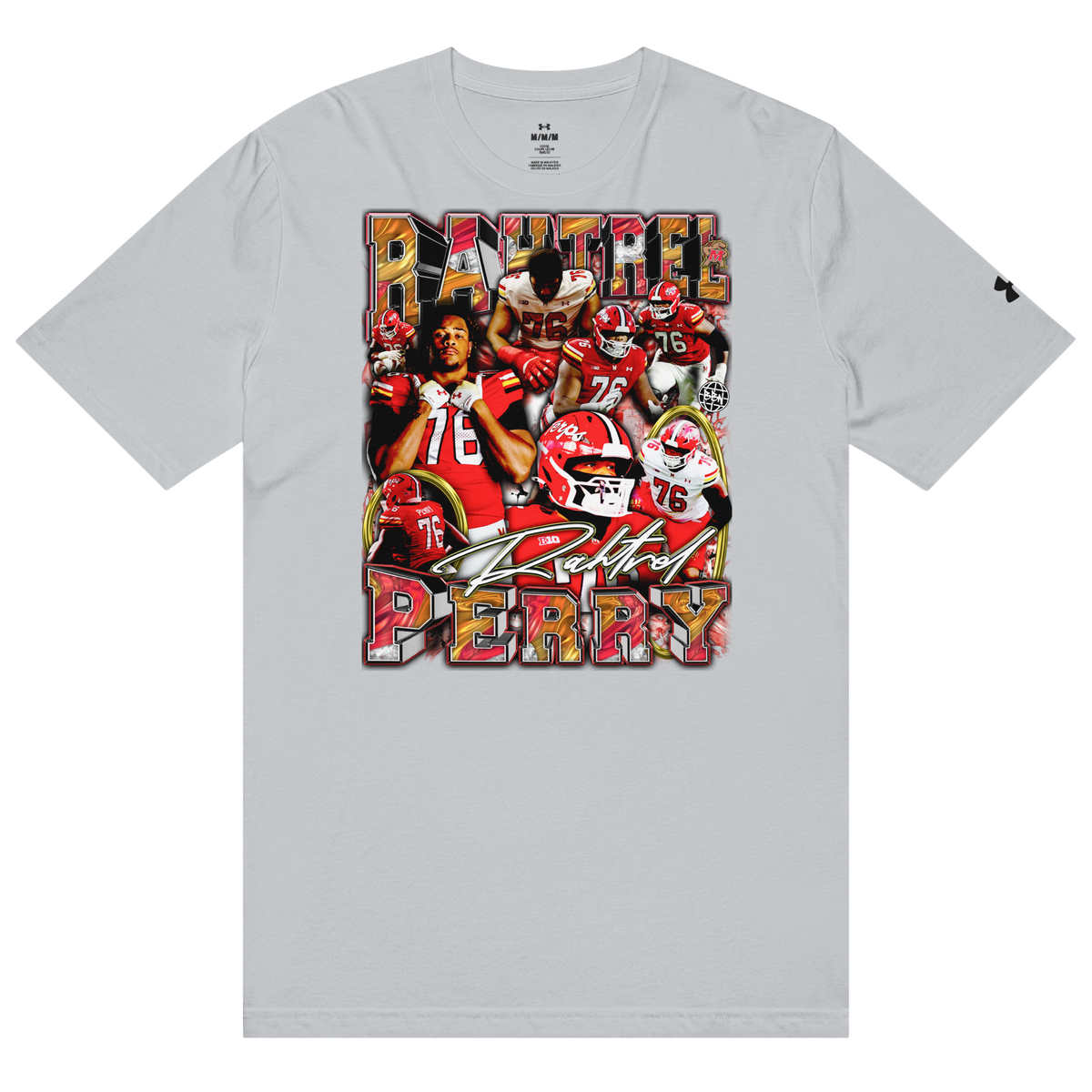 Rahtrel Perry X Under ArmourⓇ 01 Athletic Tee - Grey - Product mockup
