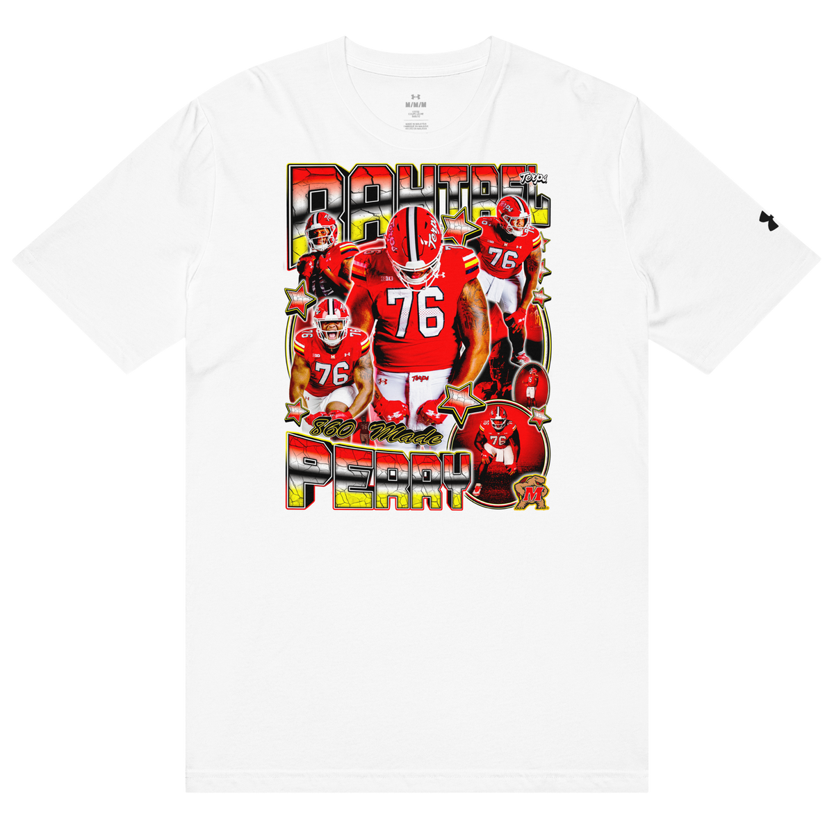 Rahtrel Perry X Under ArmourⓇ 02 Athletic Tee - White - Product mockup
