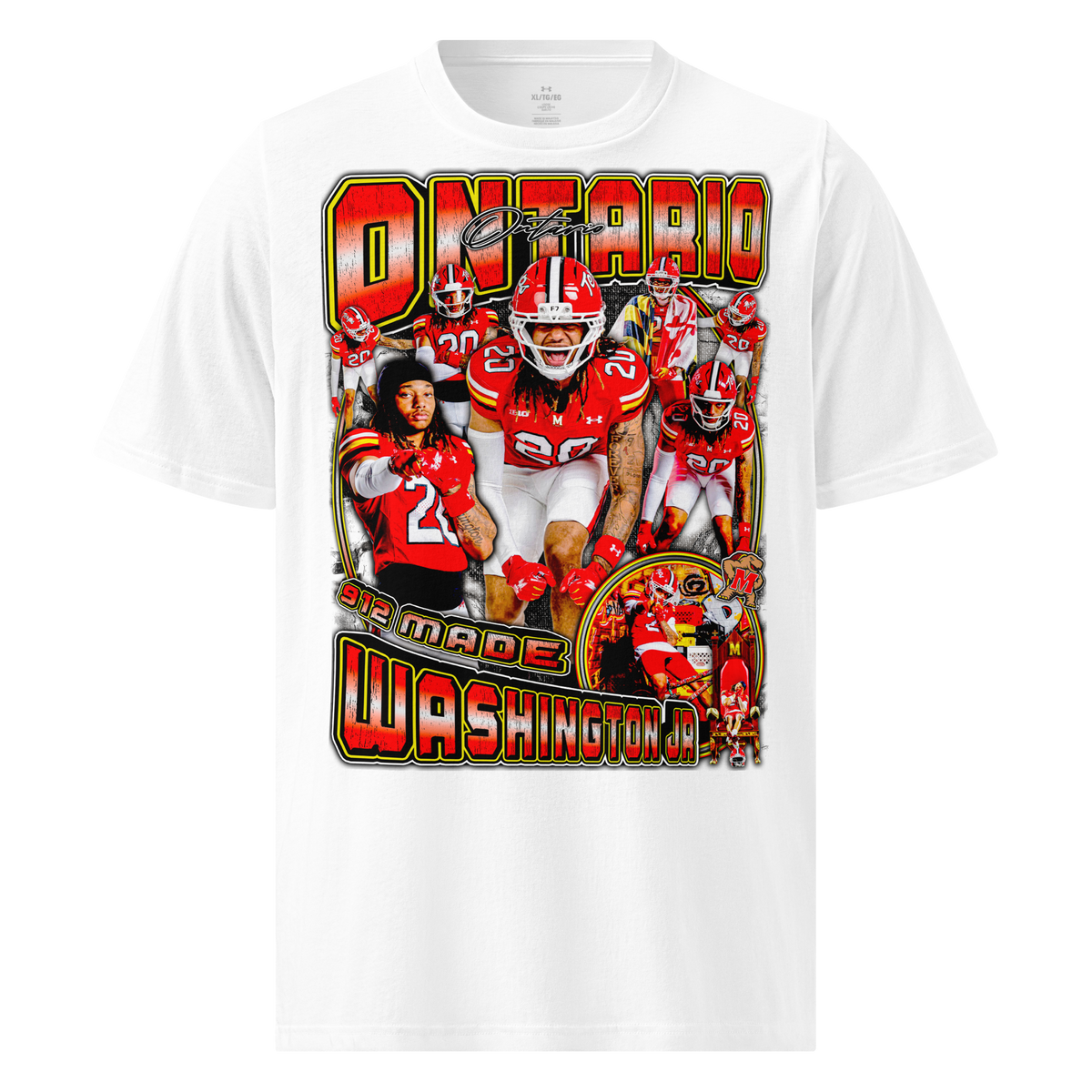 Ontario Washington Jr X Under ArmourⓇ Athletic Tee - White - Product mockup