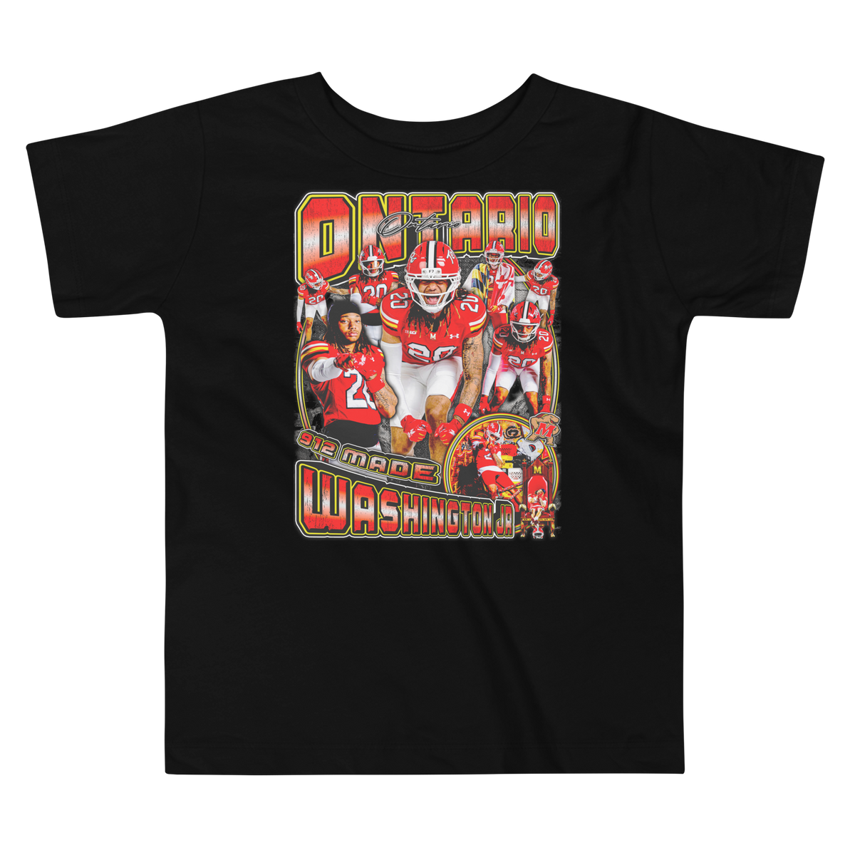 TODDLER Ontario Washington Jr Tee - Black - Product mockup