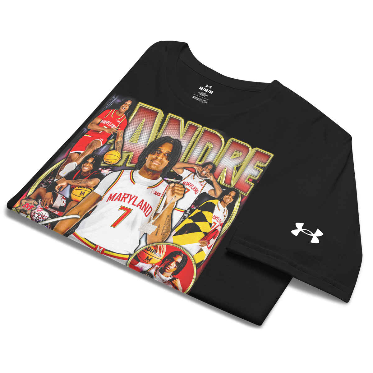 Under ArmourⓇ Andre Mills Graphic Athletic T-Shirt 001 - Black - Product mockup