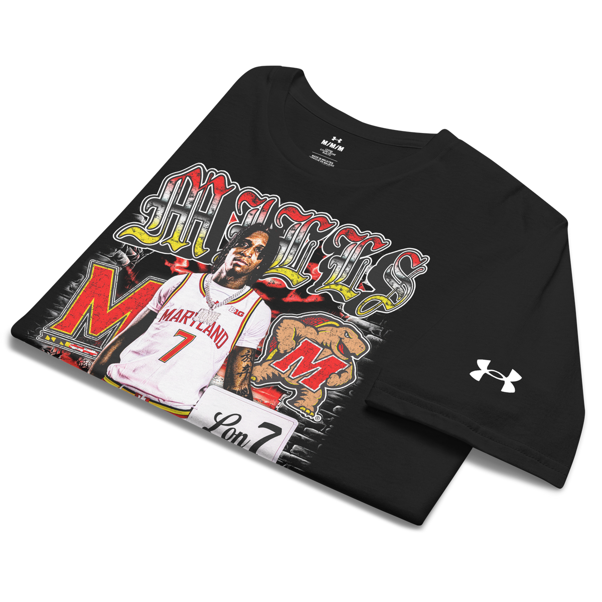 Under ArmourⓇ Mills Mafia Athletic T-Shirt 001 - Black - Product mockup