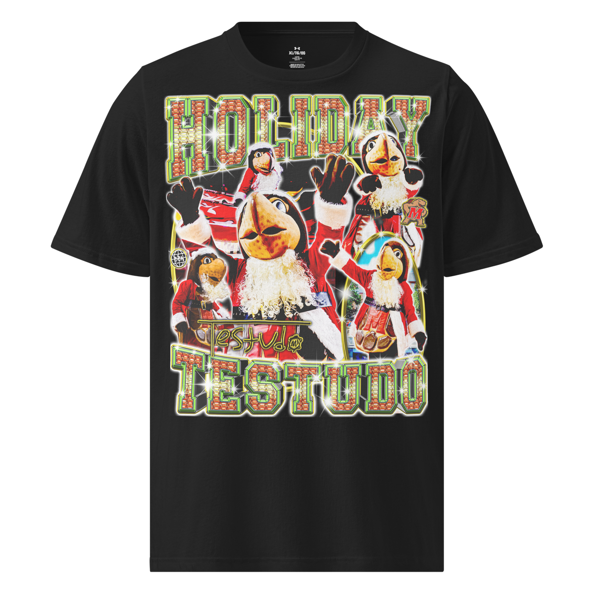 Under ArmourⓇ Holiday Testudo Athletic T-Shirt - Black - Product mockup