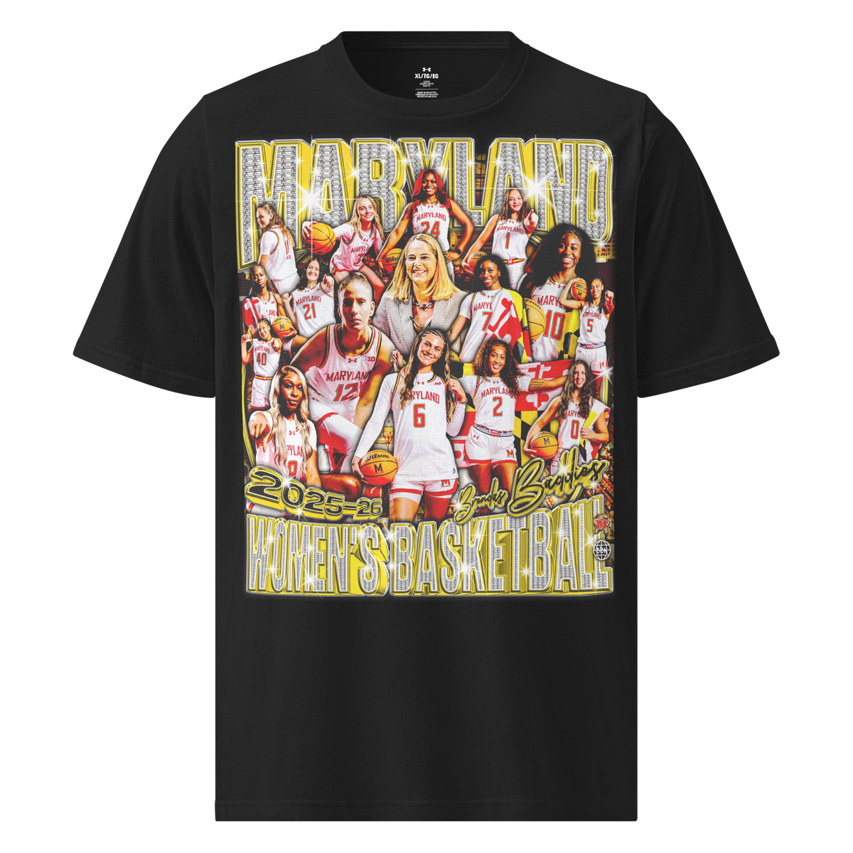 Under ArmourⓇ X Terps WBB 25-26' Graphic Athletic T-Shirt - Black - Product mockup