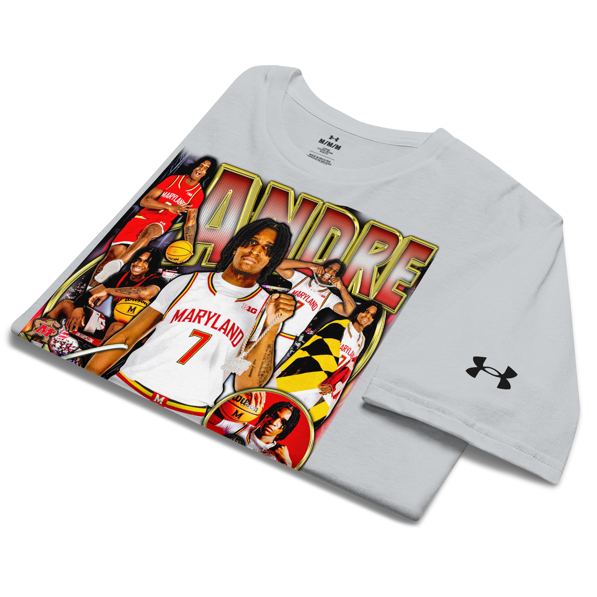 Under ArmourⓇ Andre Mills Graphic Athletic T-Shirt 001 - Grey - Product mockup
