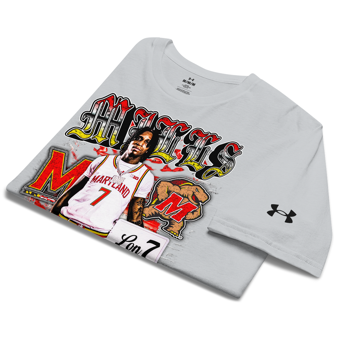 Under ArmourⓇ Mills Mafia Athletic T-Shirt 001 - Grey - Product mockup