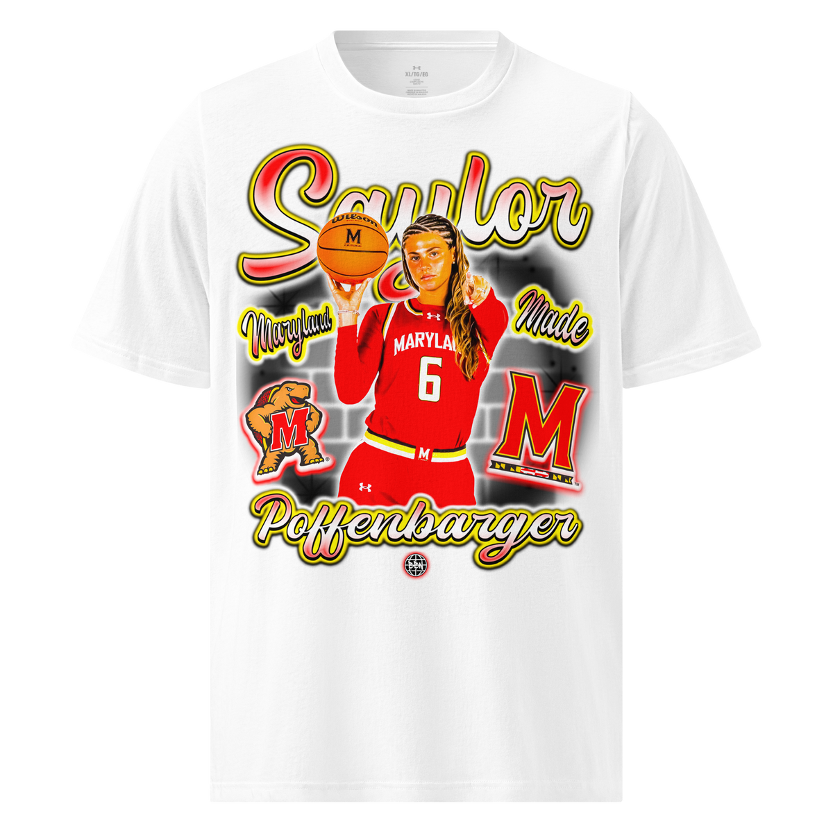 Under ArmourⓇ Saylor Poffenbarger Airbrush Athletic T-Shirt - Product mockup