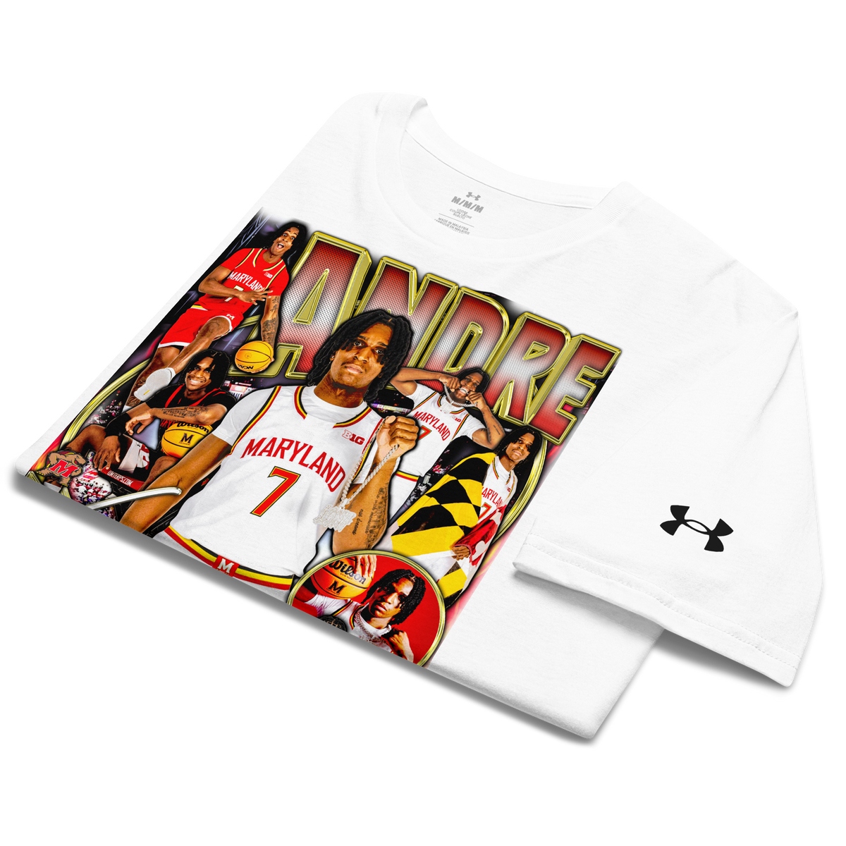 Under ArmourⓇ Andre Mills Graphic Athletic T-Shirt 001 - White - Product mockup