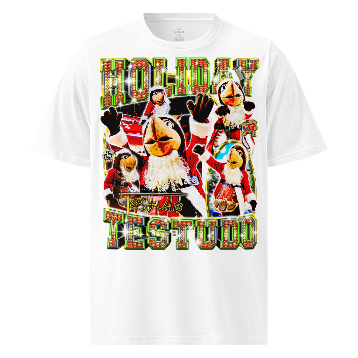 Under ArmourⓇ Holiday Testudo Athletic T-Shirt - White - Product mockup