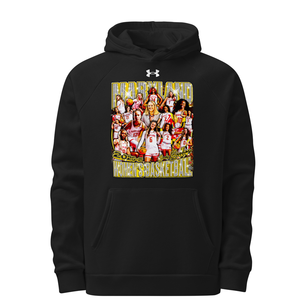 Under Armour® X Terps Wbb 25-26' Athletic Hoodie - Black - Product mockup