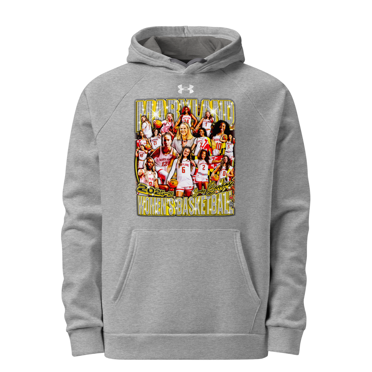 Under Armour® X Terps Wbb 25-26' Athletic Hoodie - Grey - Product mockup