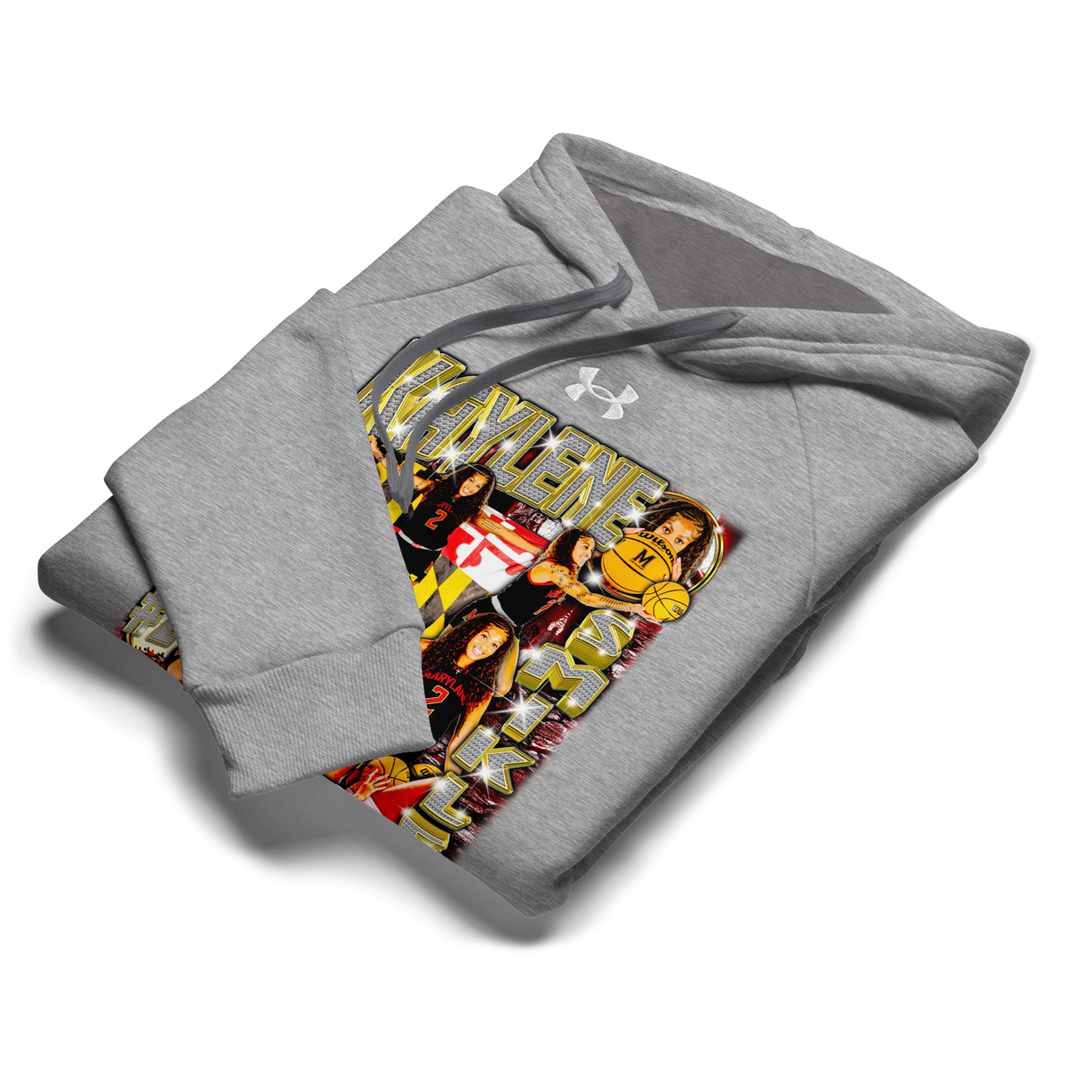 Under Armour® X Kaylene Smikle Graphic 01 25-26' Athletic Hoodie - Grey - Product mockup