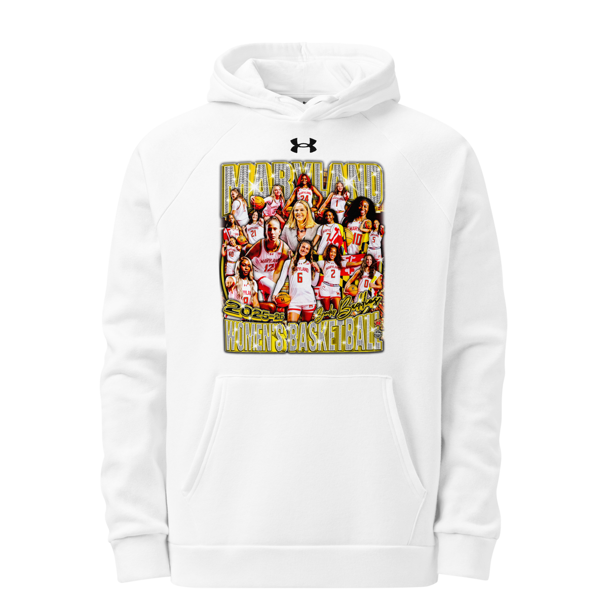 Under Armour® X Terps Wbb 25-26' Athletic Hoodie - White - Product mockup
