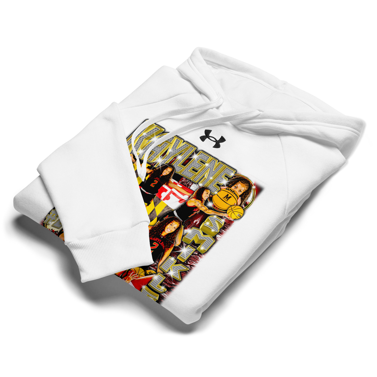 Under Armour® X Kaylene Smikle Graphic 01 25-26' Athletic Hoodie - White - Product mockup