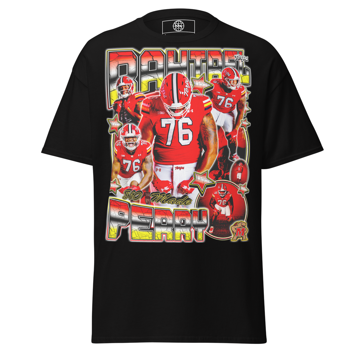 Rahtrel Perry 02 Standard Tee - Black - Product mockup