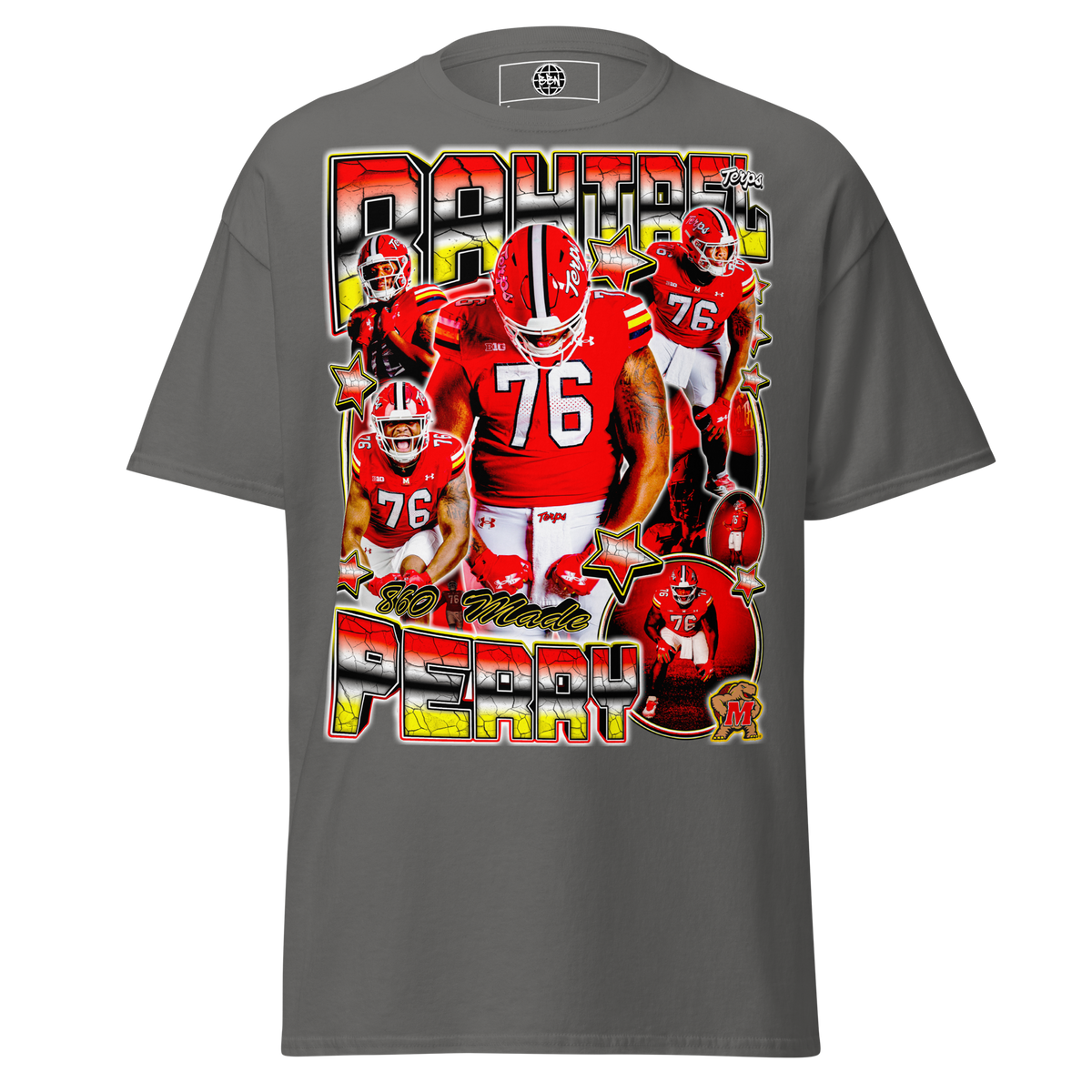 Rahtrel Perry 02 Standard Tee - Charcoal - Product mockup