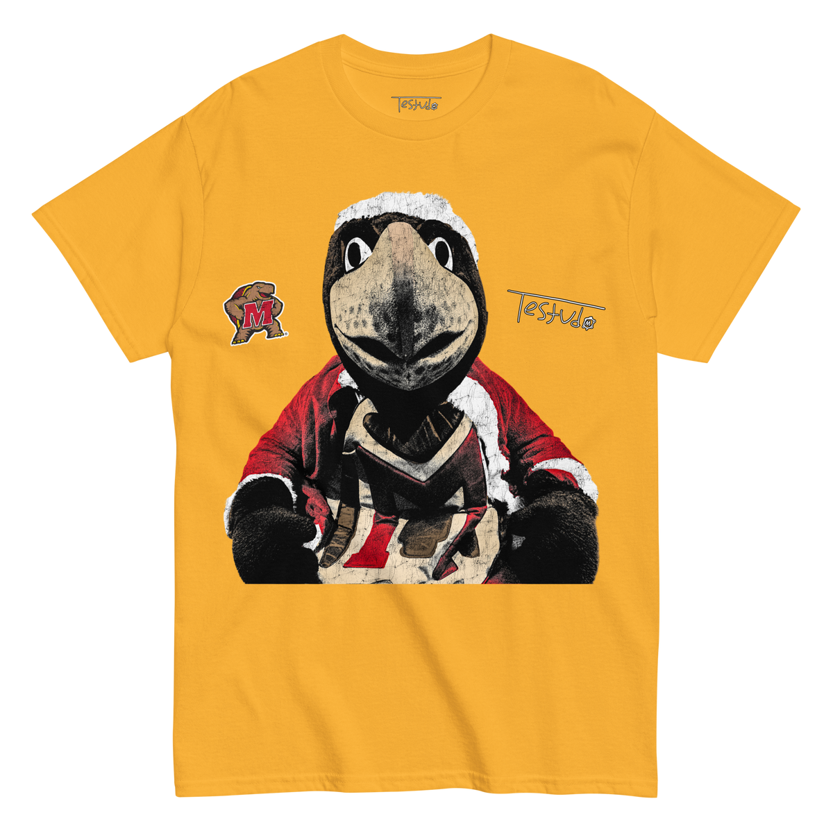 Testudo Santa Standard T-Shirt - Gold - Product mockup