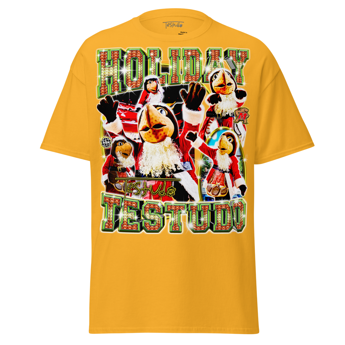 Holiday Testudo Standard T-Shirt - Gold - Product mockup