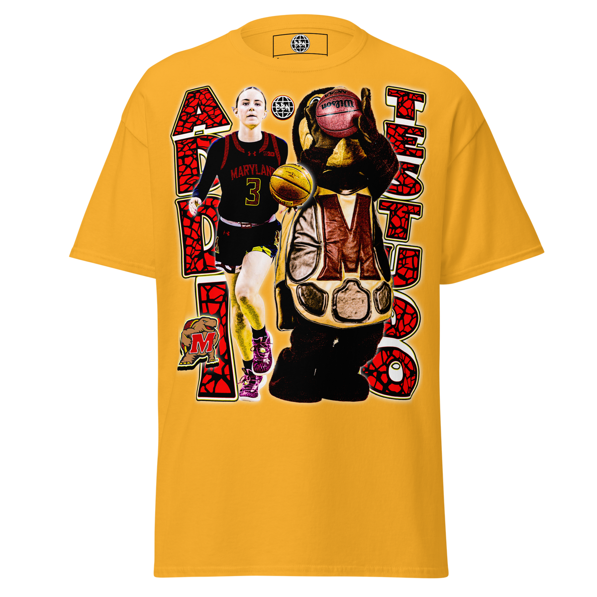 Mack X Testudo Graphic Tee 03 - Gold - Product mockup