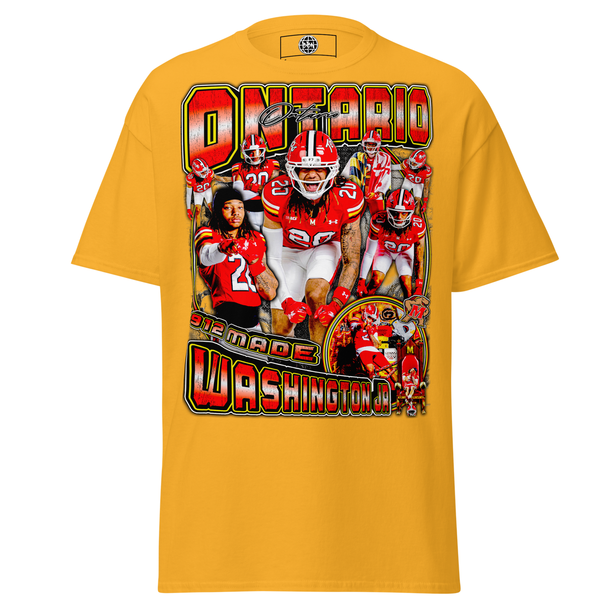 Ontario Washington Jr Standard Tee - Gold - Product mockup