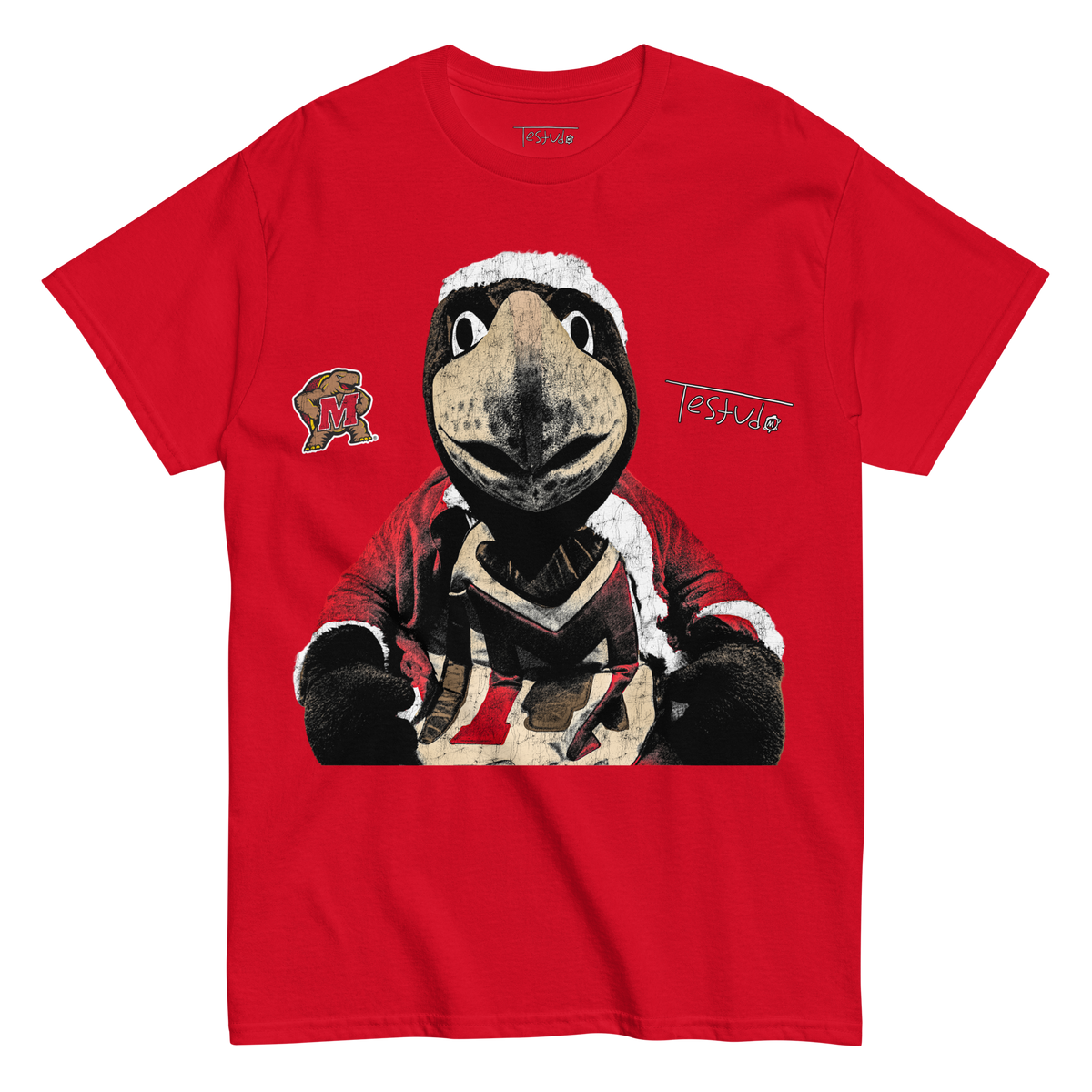 Testudo Santa Standard T-Shirt - Red - Product mockup
