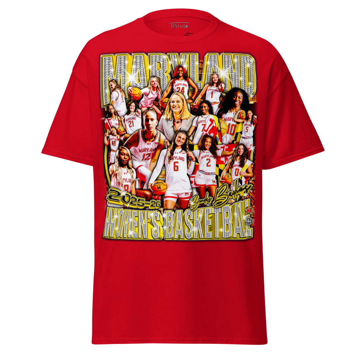 Terps Wbb 25-26' Standard T-Shirt - Red - Product mockup