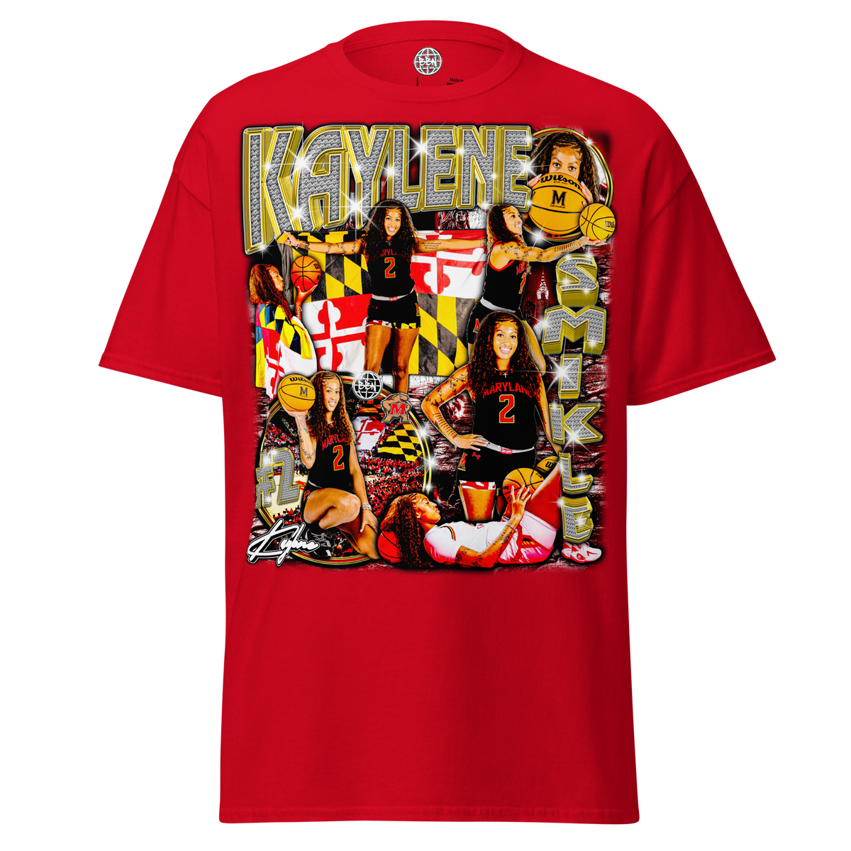 Kaylene Smikle Standared Graphic T-Shirt 01 25-26' - Red - Product mockup