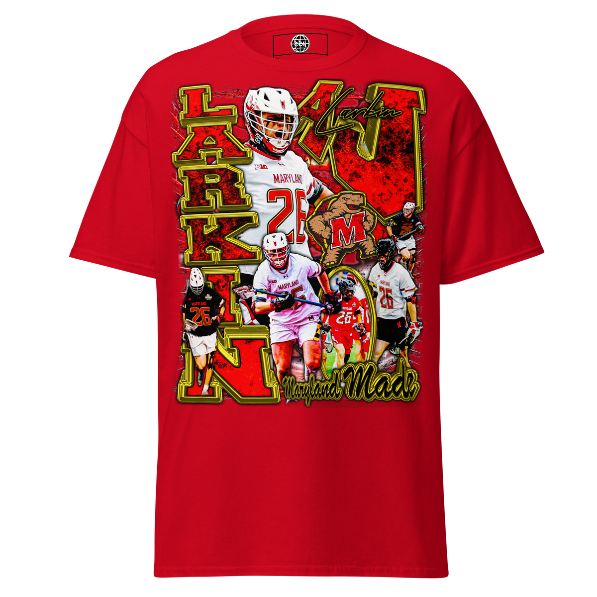 AJ Larkin Standard T-Shirt - Red - Product mockup