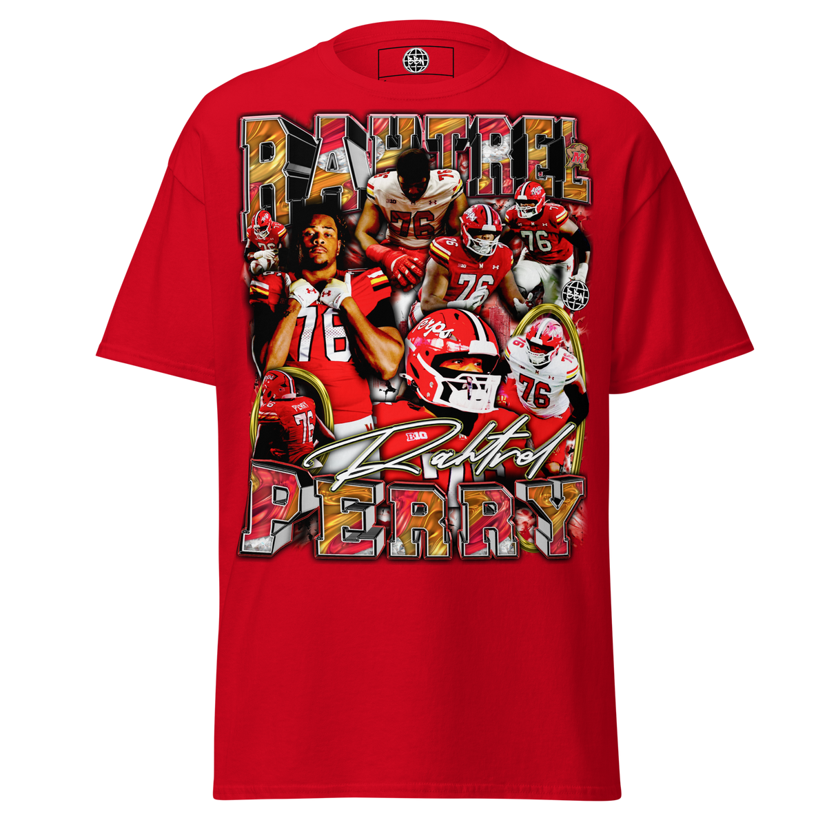 Rahtrel Perry 01 Standard T-Shirt - Red - Product mockup