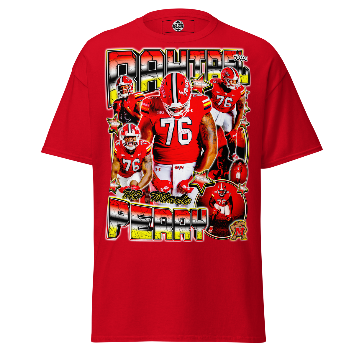 Rahtrel Perry 02 Standard Tee - Red - Product mockup