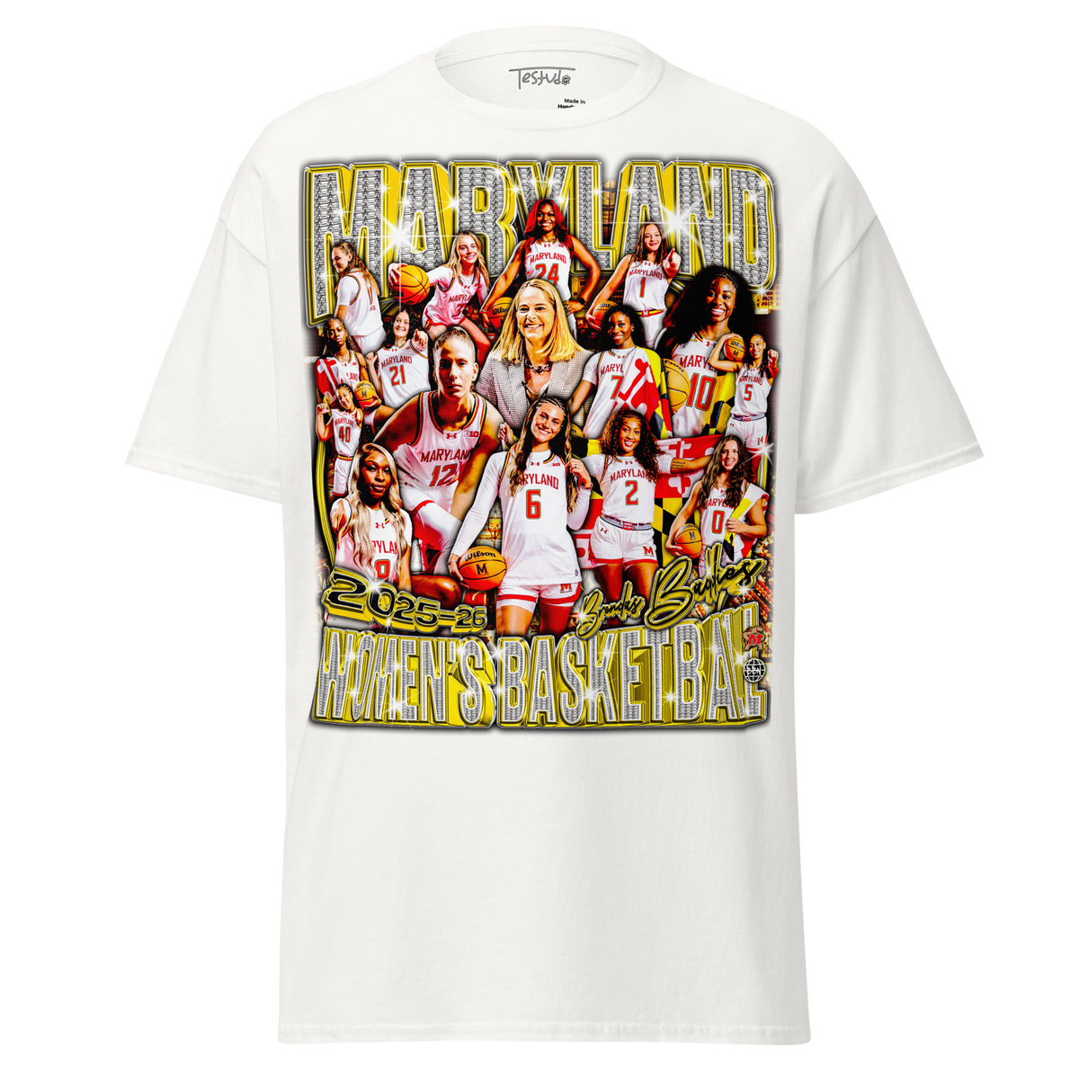 Terps Wbb 25-26' Standard T-Shirt - White - Product mockup