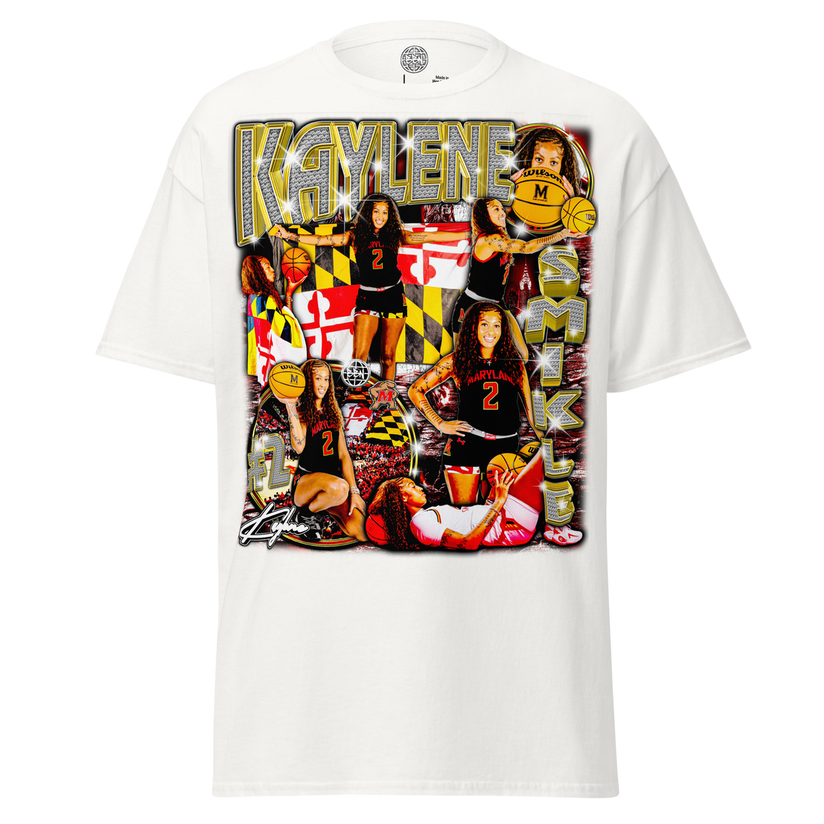 Kaylene Smikle Standared Graphic T-Shirt 01 25-26' - White - Product mockup