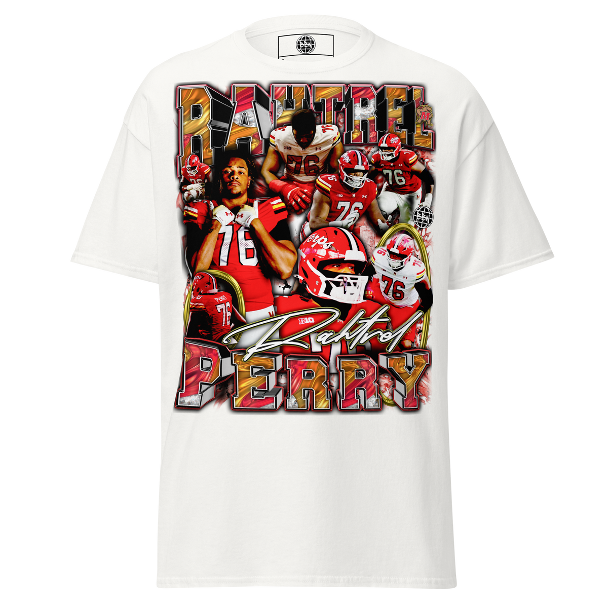 Rahtrel Perry 01 Standard T-Shirt - White - Product mockup