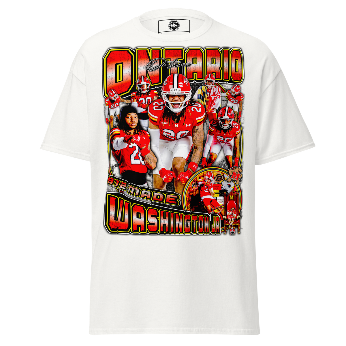 Ontario Washington Jr Standard Tee - White - Product mockup