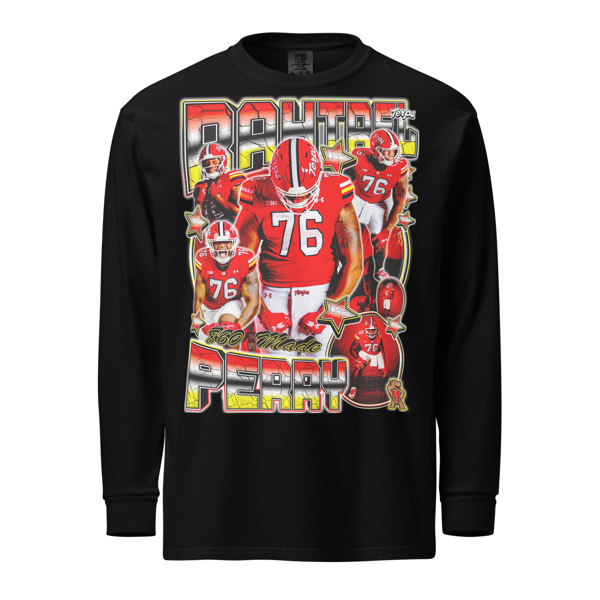 Rahtrel Perry 02 Longsleeve Tee - Black - Product mockup