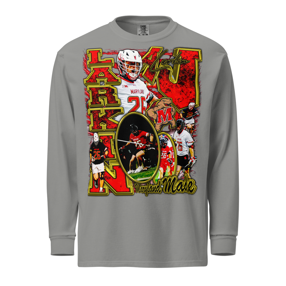 Aj Larkin Comfort Longsleeve - Grey - Product mockup