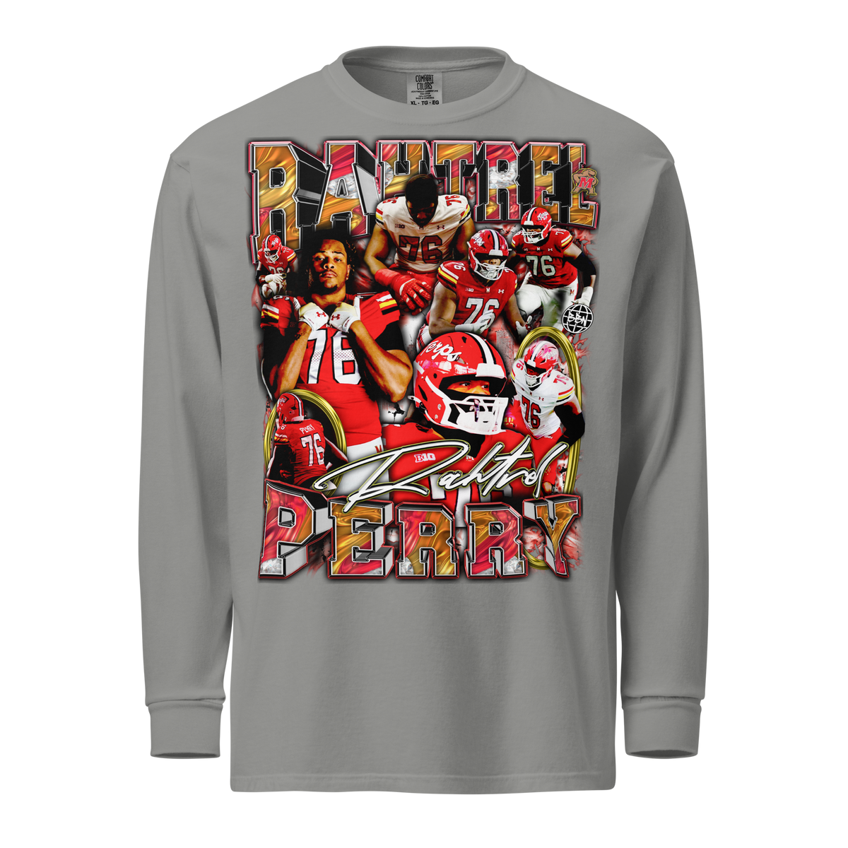Rahtrel Perry 01 Comfort Longsleeve Tee - Grey - Product mockup