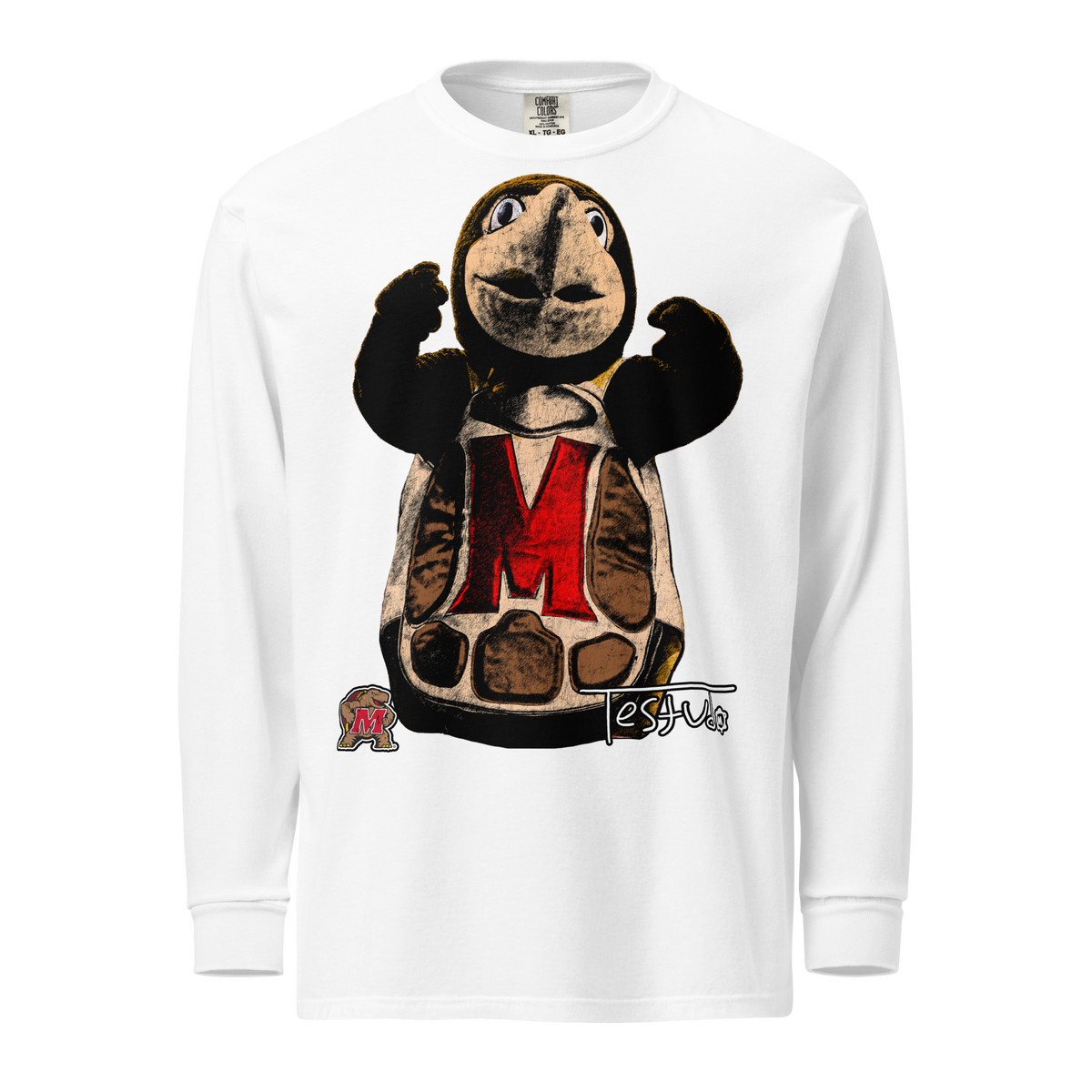 Testudo 02 Comfort Longsleeve - White - Product mockup