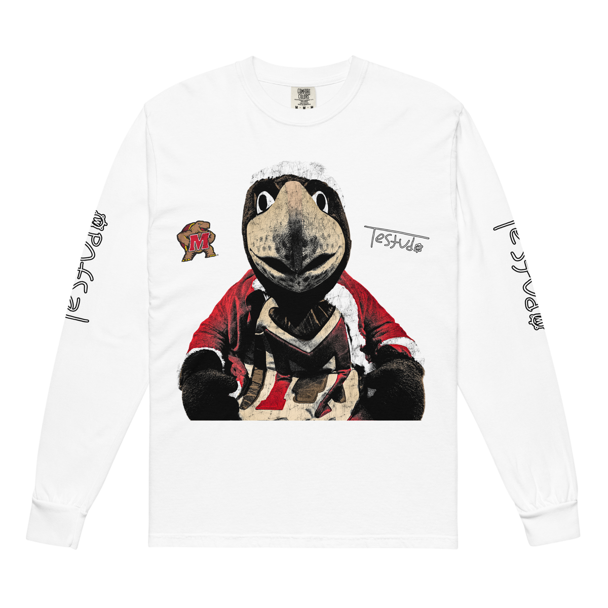 Testudo Comfort Longsleeve - White - Product mockup