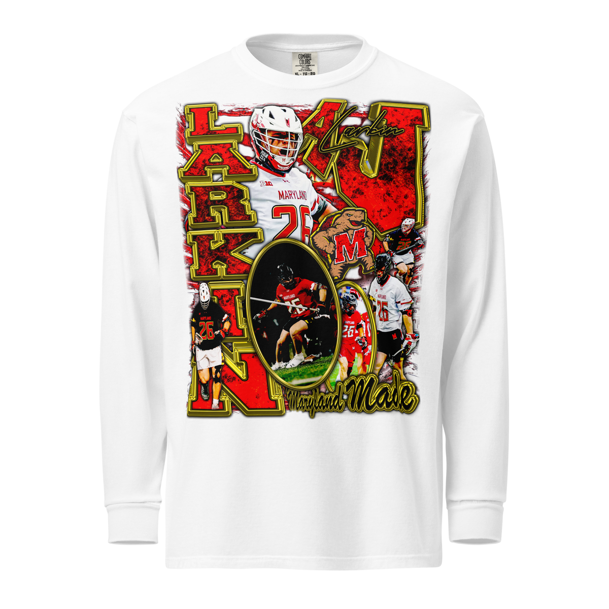 Aj Larkin Comfort Longsleeve - White - Product mockup