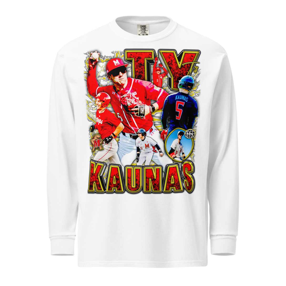 Ty Kaunas Comfort Long-sleeve Graphic 01 - White - Product mockup